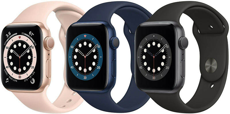 ساعت هوشمند اپل واچ سری 6 مدل 44mm Aluminum Case with Sport silicone Band